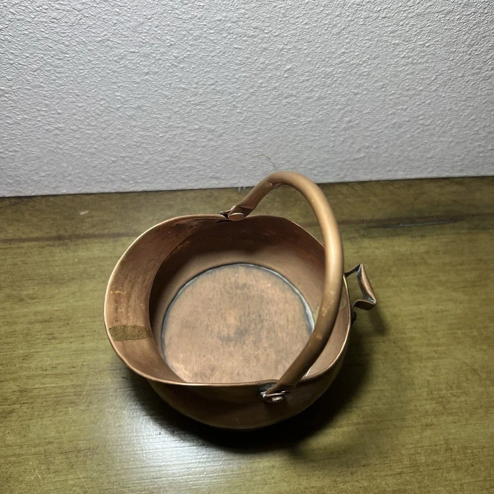 Antique Copper‎ Coal Scuttle Victorian Quality Dovetail Helmet
